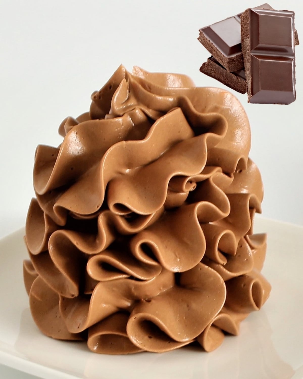 chocolate condensed milk buttercream frosting piped swirl