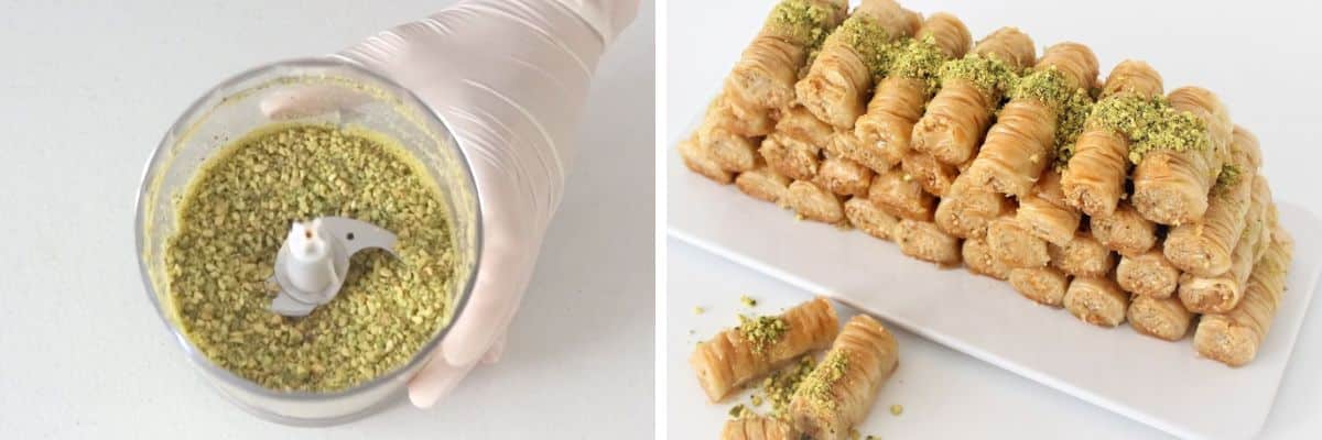 Baklava Roll garnish