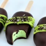 Cheesecake popsicles peppermint cookies and cream