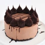 Chocolate cheesecake with ganache topping
