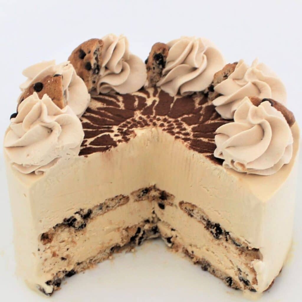 Chocolate Chip Coffee Ice Cream Cake