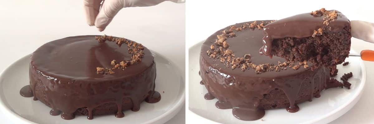Chocolate Chip Cookie Cake serve