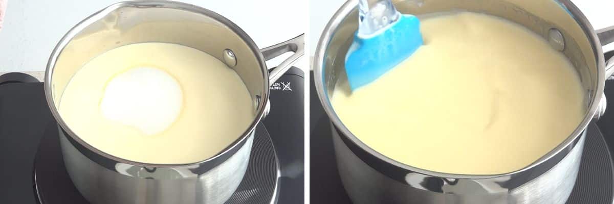 Cotton Candy Panna Cotta Heating