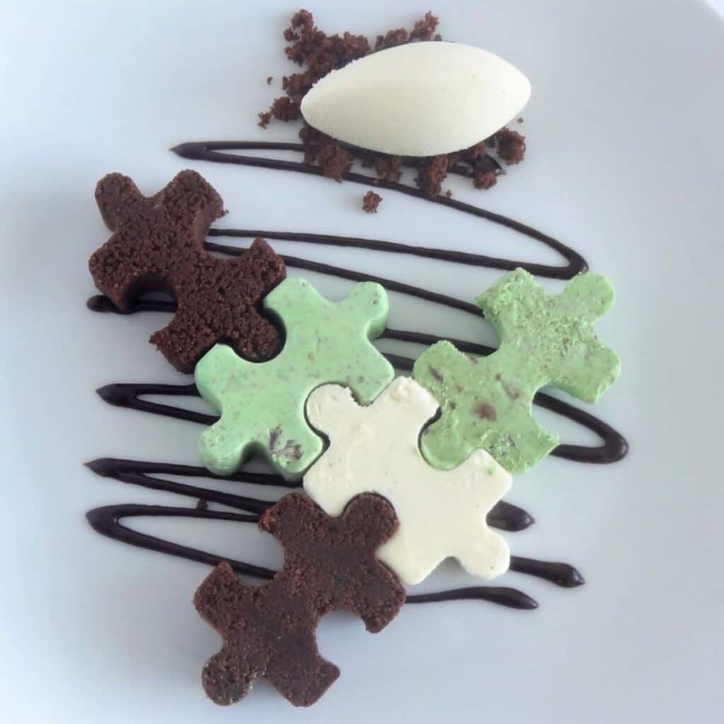 Deconstructed Mint Chocolate Chip Cheesecake