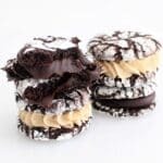 Fudge Chocolate Crinkle Cookie Sandwiches