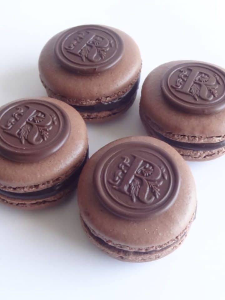 Stamped Chocolate Dessert Decorations