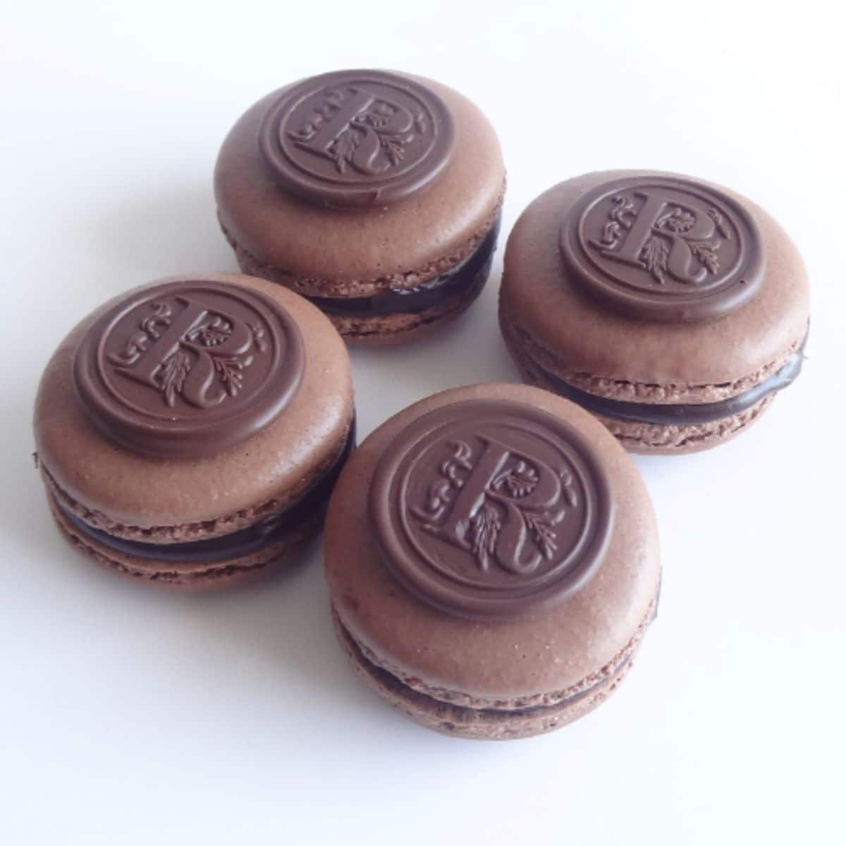 Stamped Chocolate Dessert Decorations