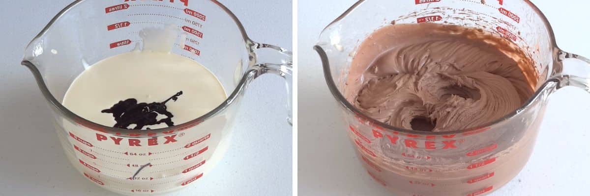 chocolate mousse chocolate cones filling