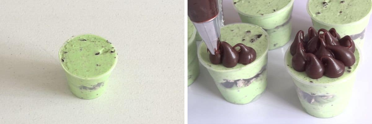 mini peppermint cookies and cream cheesecake dessert cups (5)