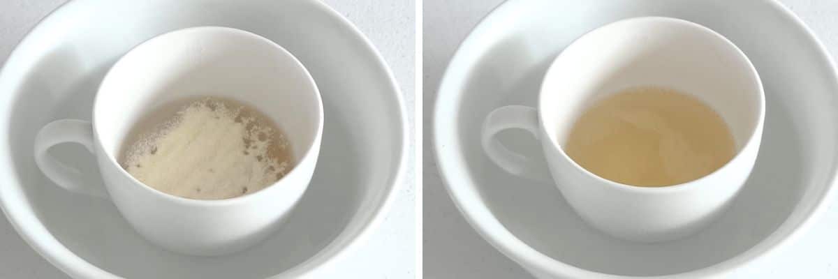 warm gelatin mixture