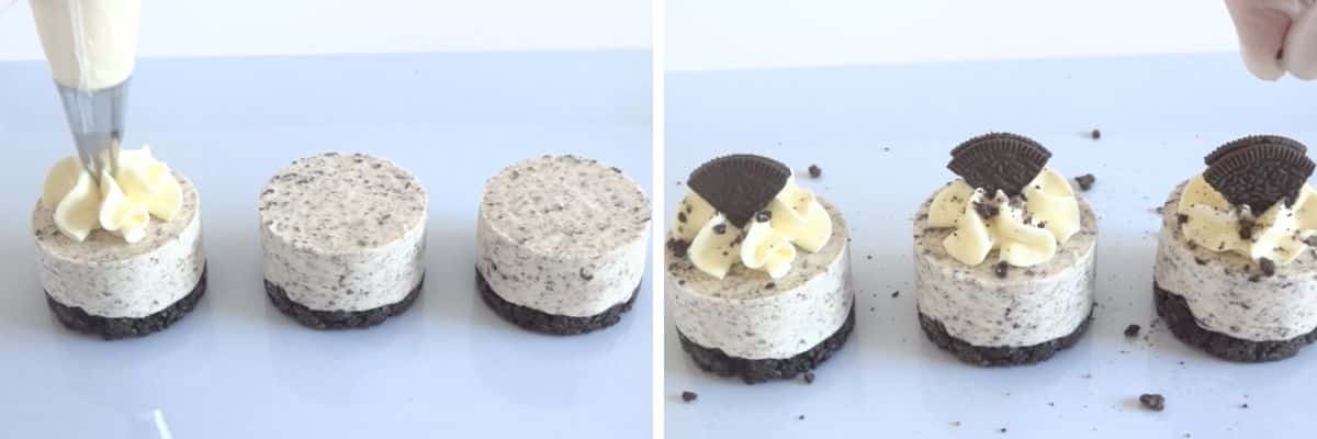 Mini Cookies and Cream Cheesecakes Cupcake Savvy (9)