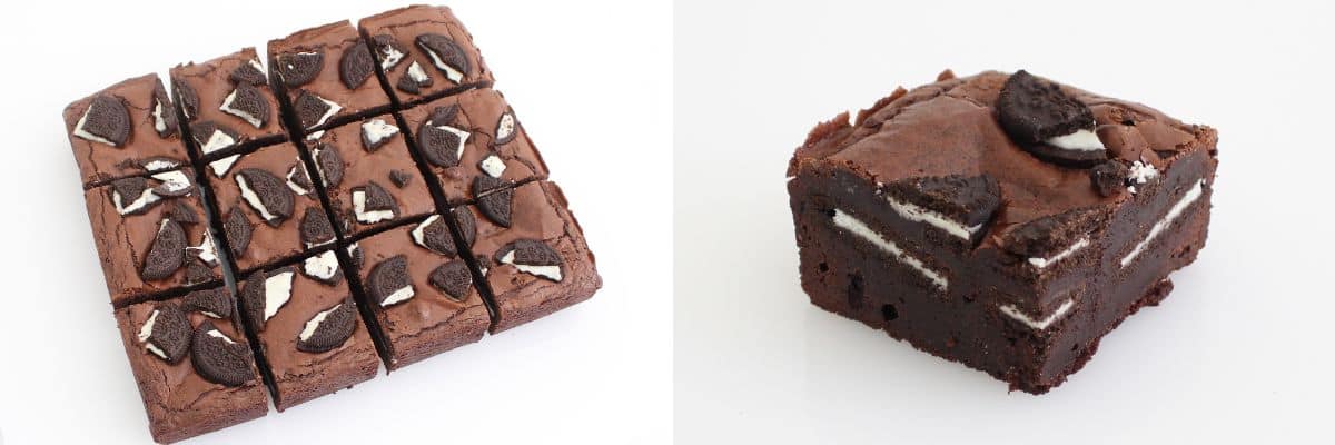 Overhead shot of brownies