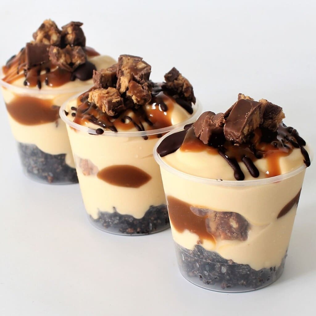 Snickers Mini Dessert Cups