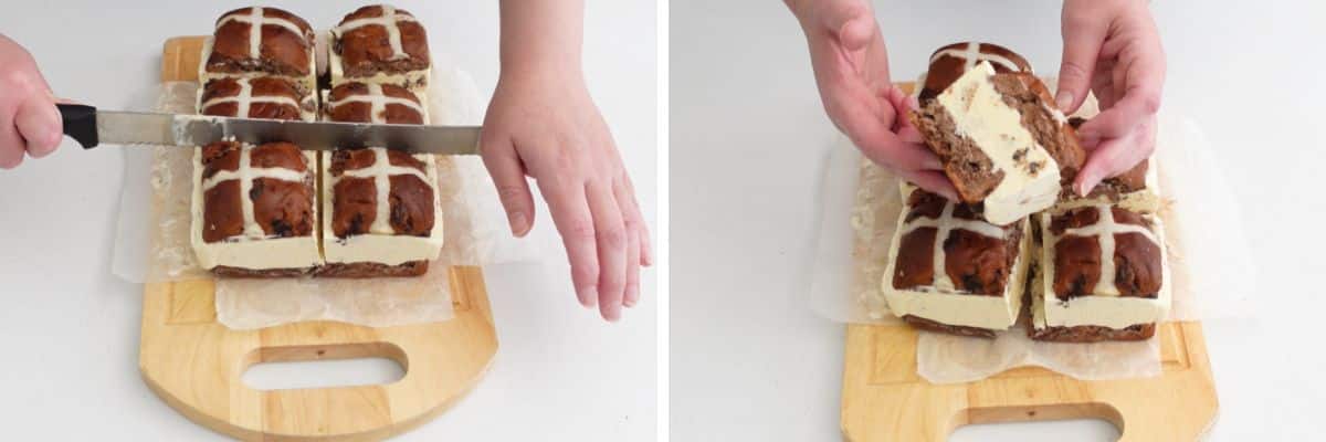 Hot Cross Bun Ice Cream Sandwiches Cupcake Savvy (6)