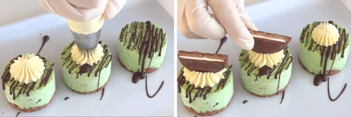 Mint Chocolate Chip Mini Cheesecakes Cupcake Savvy (10)