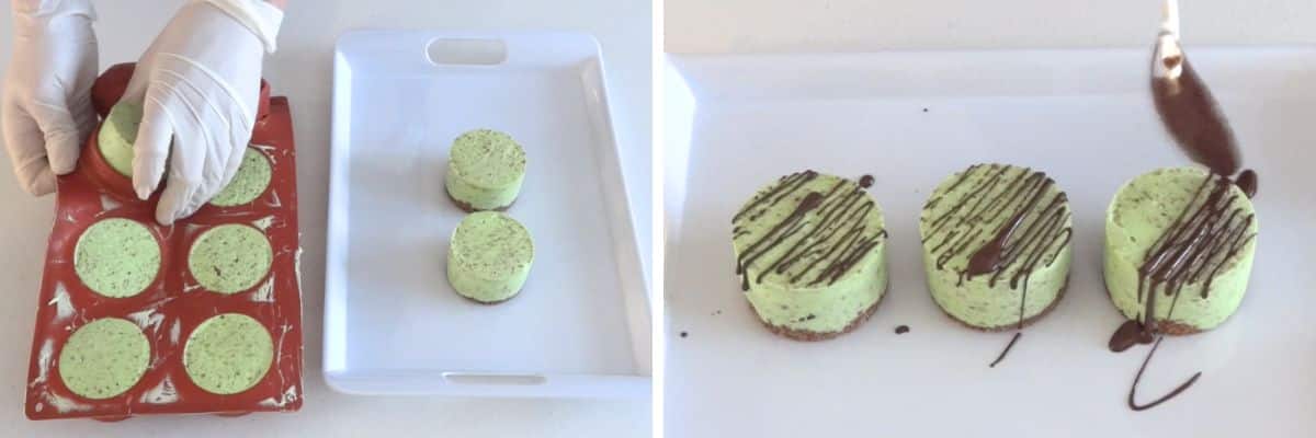 Mint Chocolate Chip Mini Cheesecakes Cupcake Savvy (8)