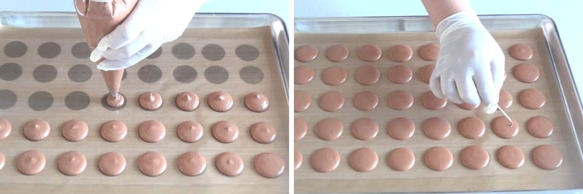 Chocolate French Macarons Piping Cupcake Savvy