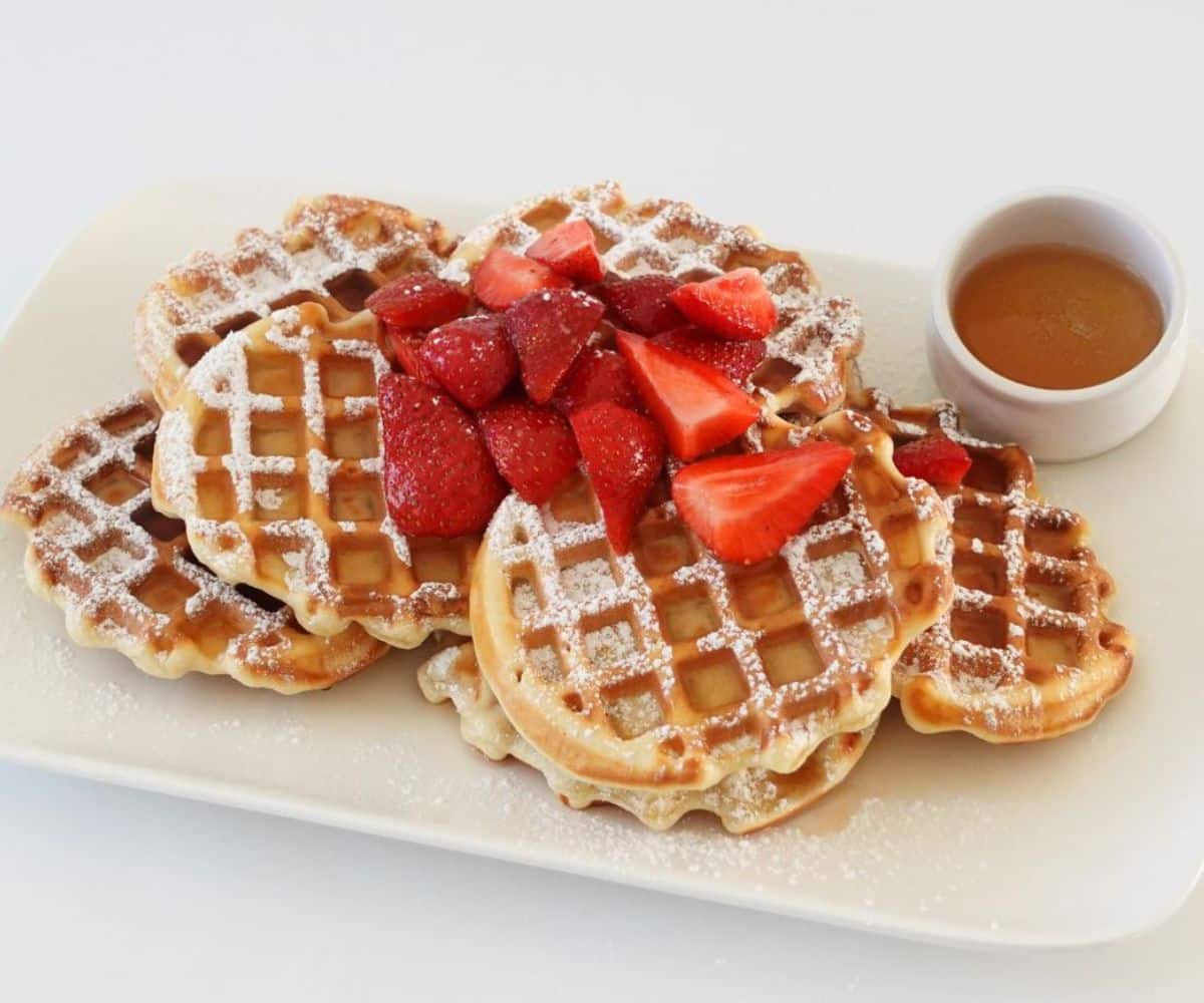 Waffles Plating Cupcake Savvy Syrup