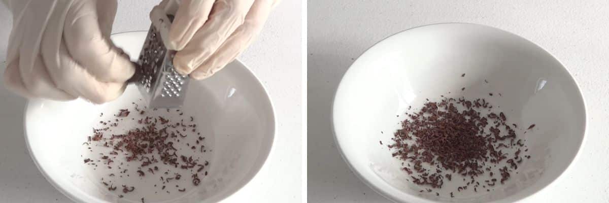 Freshly grated dark chocolate