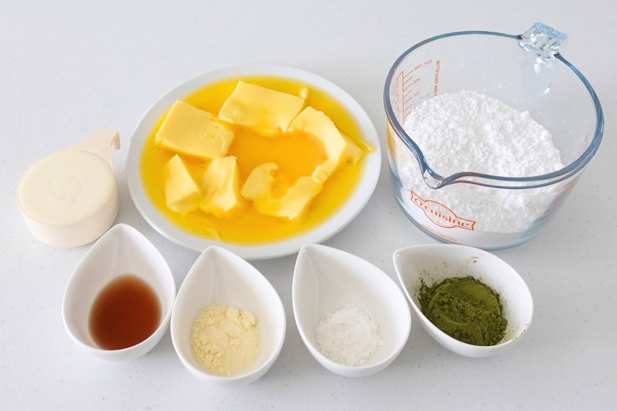 Matcha Buttercream Ingredients Cupcake Savvy