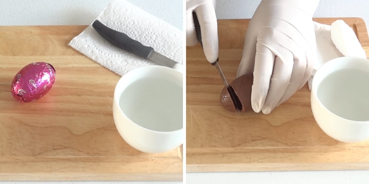 Cutting Chocolate Easter Eggs Cupcake Savvy