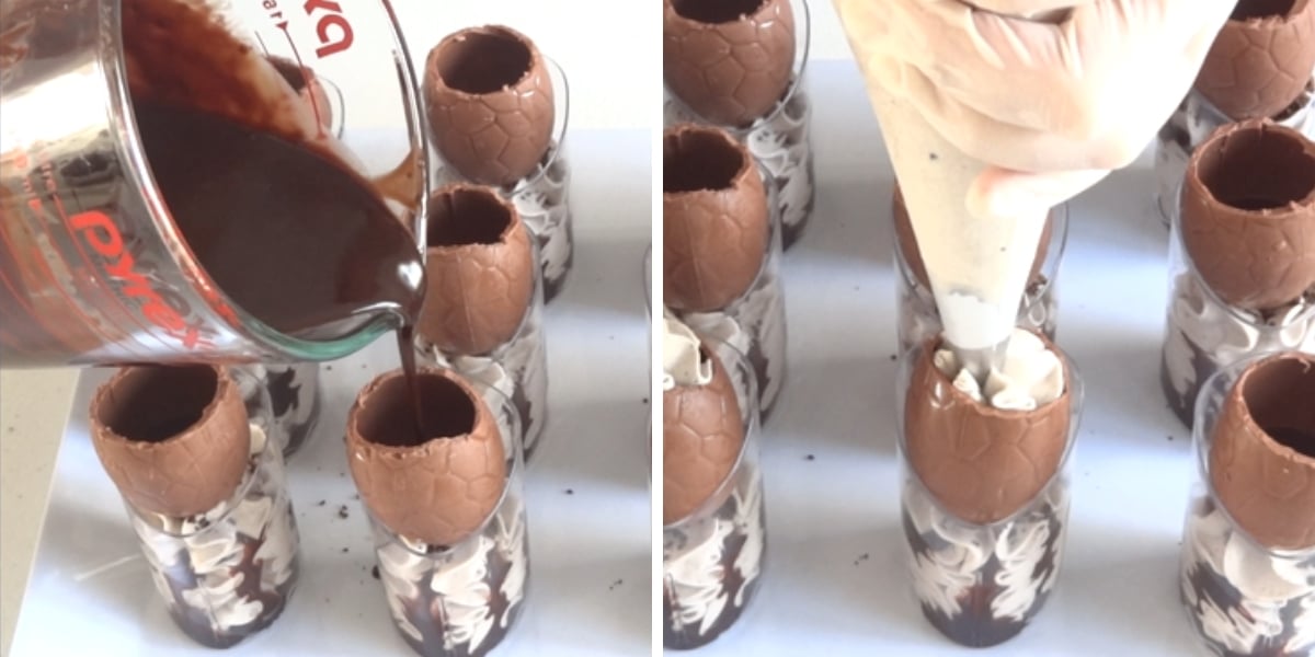 Oreo Mousse Easter Eggs Assembly Cupcake Savvy
