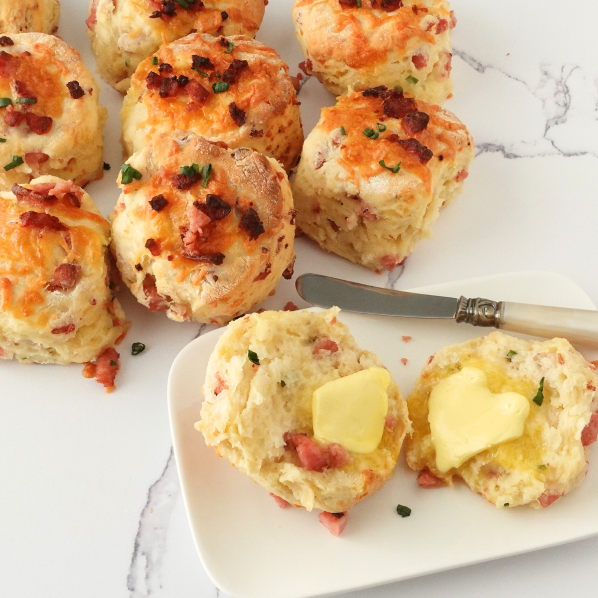 Cheese and Bacon Scones with Butter Cupcake Savvy