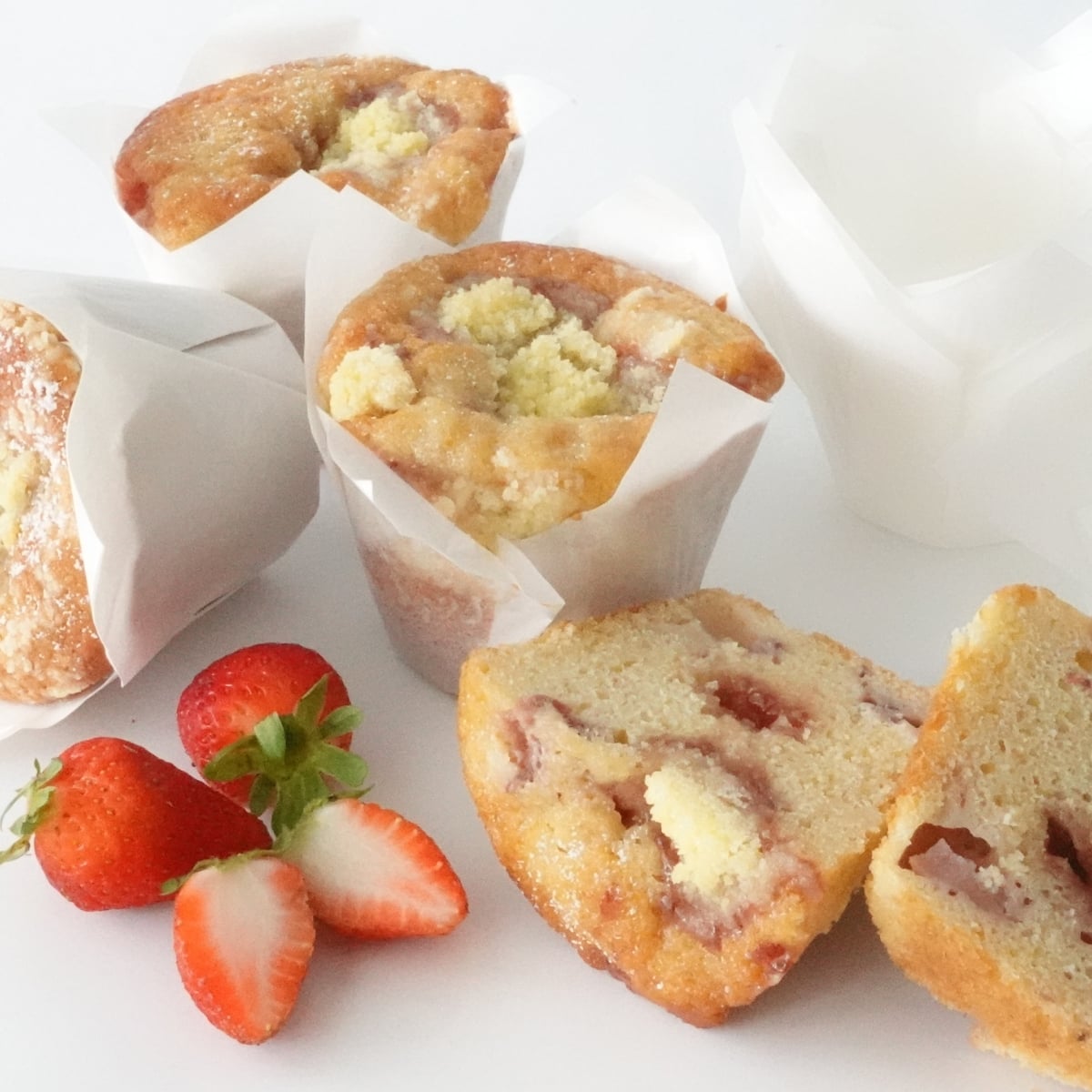 Strawberry White Chocolate Muffins Cupcake Savvy (1)