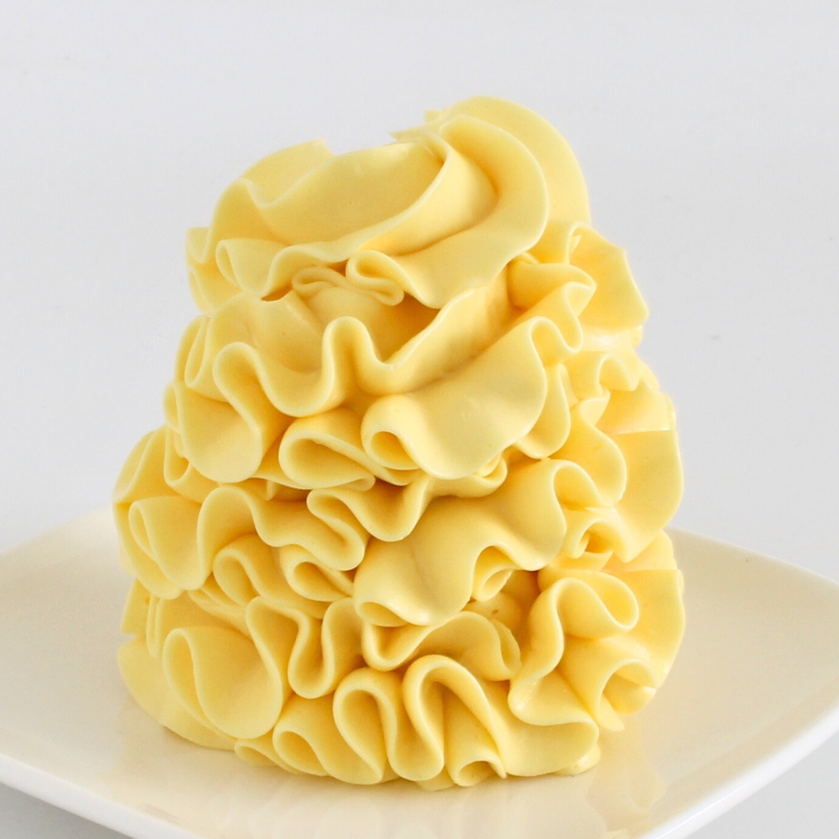 Pineapple Buttercream Close up photos of ruffled piped buttercream