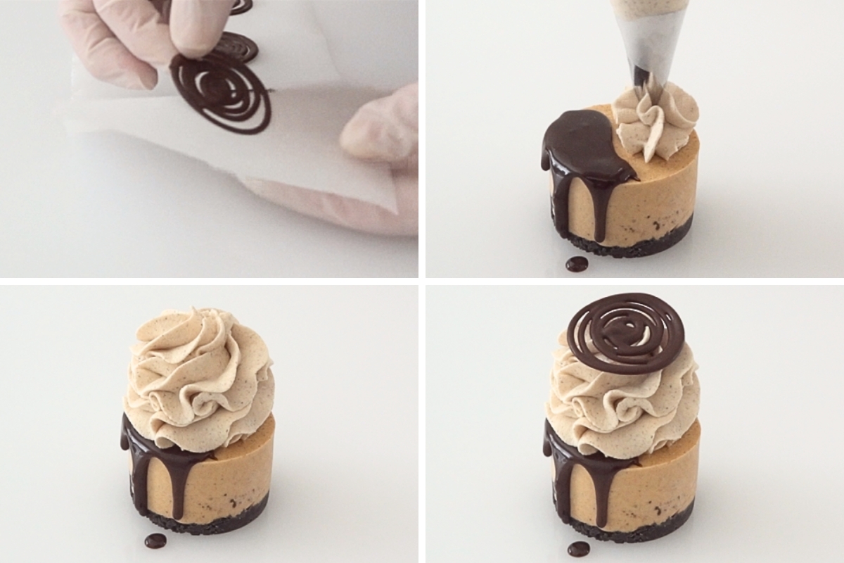 pumpkin cheesecake piping and decoration