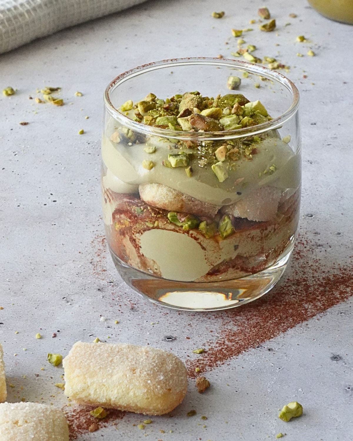 No Bake Pistachio Tiramisu Cheesecake Dessert Individual Serving